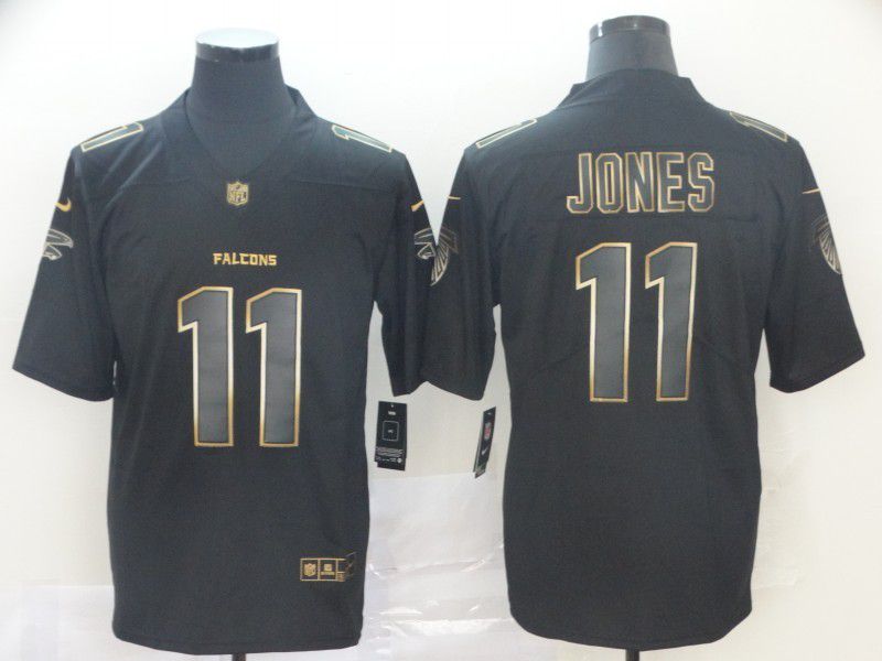 Men Atlanta Falcons #11 Jones Nike Vapor Limited Black Golden NFL Jerseys
